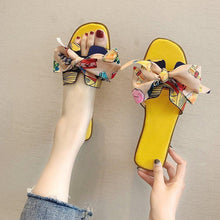 Load image into Gallery viewer, Sandals and Slippers Bow Flat H Slippers