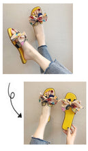 Load image into Gallery viewer, Sandals and Slippers Bow Flat H Slippers