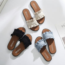 Load image into Gallery viewer, Fungus Lace Slippers Female Small Fresh Flat Sandals and Slippers