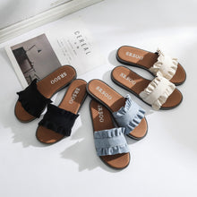 Load image into Gallery viewer, Fungus Lace Slippers Female Small Fresh Flat Sandals and Slippers