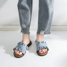 Load image into Gallery viewer, Fungus Lace Slippers Female Small Fresh Flat Sandals and Slippers