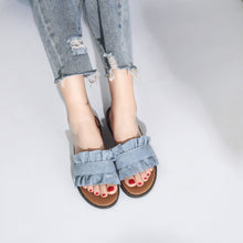 Load image into Gallery viewer, Fungus Lace Slippers Female Small Fresh Flat Sandals and Slippers