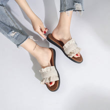 Load image into Gallery viewer, Fungus Lace Slippers Female Small Fresh Flat Sandals and Slippers