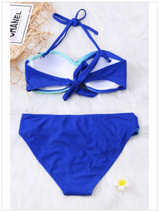 Sexy Gradient Bikini Low Waist Triangle Swimsuit