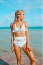 Load image into Gallery viewer, Bikini High Waist Split Tassel Swimsuit