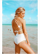 Load image into Gallery viewer, Bikini High Waist Split Tassel Swimsuit