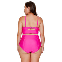 Load image into Gallery viewer, Bikini Triangle Split High Waist Large Size Swimsuit