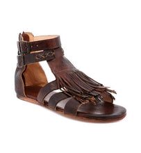 Load image into Gallery viewer, Fringed Belt Buckle Open Toe Hollow Flat Sandals