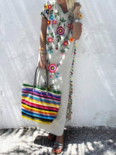 Load image into Gallery viewer, Bohemian Tassel Printed Dress Long Dress