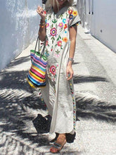 Load image into Gallery viewer, Bohemian Tassel Printed Dress Long Dress