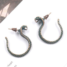 Load image into Gallery viewer, Retro hand-woven rope serpentine earrings