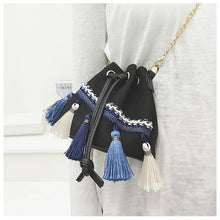 Load image into Gallery viewer, National Wind Mini Diagonal Canvas Bucket Bag