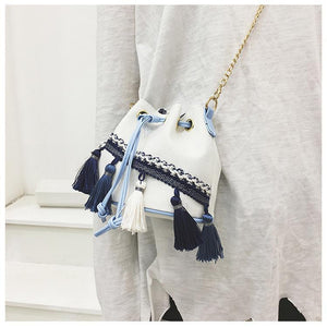 National Wind Mini Diagonal Canvas Bucket Bag