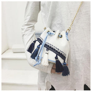 National Wind Mini Diagonal Canvas Bucket Bag