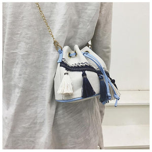 National Wind Mini Diagonal Canvas Bucket Bag