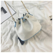 Load image into Gallery viewer, National Wind Mini Diagonal Canvas Bucket Bag