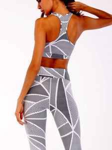 Printed Yoga Fitness Sports and Leisure Set