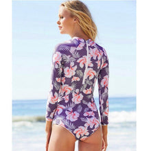 Load image into Gallery viewer, Long Sleeved Print One-piece Swimwear for female