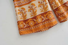 Load image into Gallery viewer, High Waistband Wide Tube Leg Pants Bohemian Print Waist Trousers