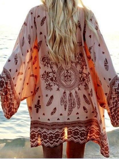 Beach Chiffon Blouse Sun Protection Cover Up