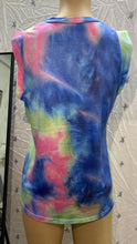 Load image into Gallery viewer, Women&#39;s Top Collar Tie-dye Printing Vest T-shirt