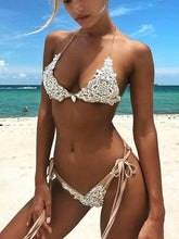 Load image into Gallery viewer, Sexy Sequined Lace Split Sexy Swimsuit