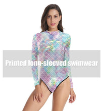 Load image into Gallery viewer, Mermaid Print One Piece Swimsuit