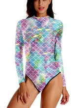Load image into Gallery viewer, Mermaid Print One Piece Swimsuit