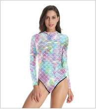 Load image into Gallery viewer, Mermaid Print One Piece Swimsuit