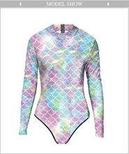 Load image into Gallery viewer, Mermaid Print One Piece Swimsuit