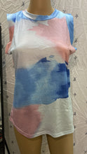 Load image into Gallery viewer, Women&#39;s Top Collar Tie-dye Printing Vest T-shirt