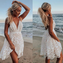 Load image into Gallery viewer, Popular Lace Lace Long Dress V-Neck Open Back Dress