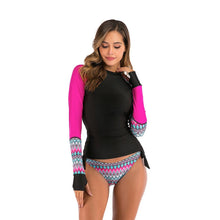 Load image into Gallery viewer, Split color printed split bikini
