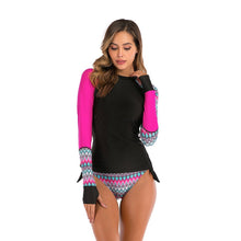 Load image into Gallery viewer, Split color printed split bikini