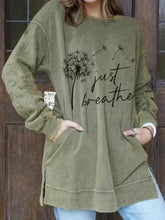 Load image into Gallery viewer, Just Breathe Dandelion Print Sweatshirt for Women