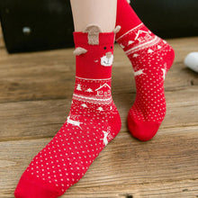 Load image into Gallery viewer, 3 Pairs Christmas Winter Warm Deer Elk Xmas Socks Gifts