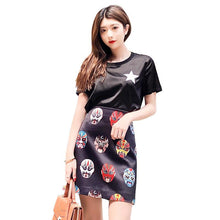 Load image into Gallery viewer, Summer New Temperament National Style Facebook Print Short Skirt