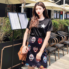 Load image into Gallery viewer, Summer New Temperament National Style Facebook Print Short Skirt