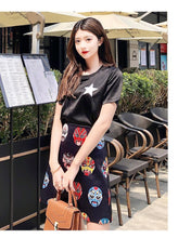 Load image into Gallery viewer, Summer New Temperament National Style Facebook Print Short Skirt