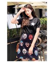 Load image into Gallery viewer, Summer New Temperament National Style Facebook Print Short Skirt