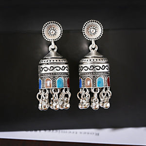 New Tibetan personality Tassel Earrings retro national temperament Earrings