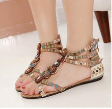 Load image into Gallery viewer, Vintage Bohemia Beach Flat Heel Sandals