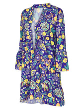 Load image into Gallery viewer, Women&#39;s Dresses Plus Size Loose Print Long Sleeve V-Collar Button Mini Dress