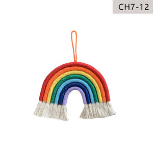 Home children's room decorative pendant woven rainbow pendant wall Pendant