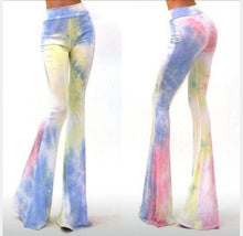 Load image into Gallery viewer, New Tie-dye Print Fashion Slim Flared Pants