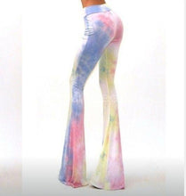 Load image into Gallery viewer, New Tie-dye Print Fashion Slim Flared Pants