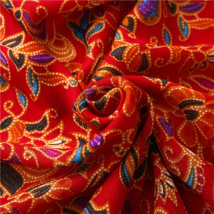 Ethnic style cotton linen Scarf Tibet Grassland Bohemian matching silk Red scarf
