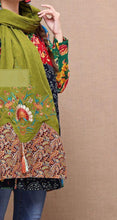 Load image into Gallery viewer, Ethnic Cotton and Linen Wild Long Embroidery Flower Shawl Scarf