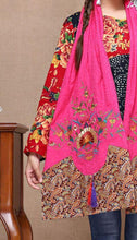 Load image into Gallery viewer, Ethnic Cotton and Linen Wild Long Embroidery Flower Shawl Scarf