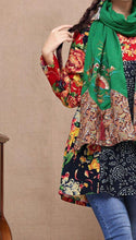 Load image into Gallery viewer, Ethnic Cotton and Linen Wild Long Embroidery Flower Shawl Scarf